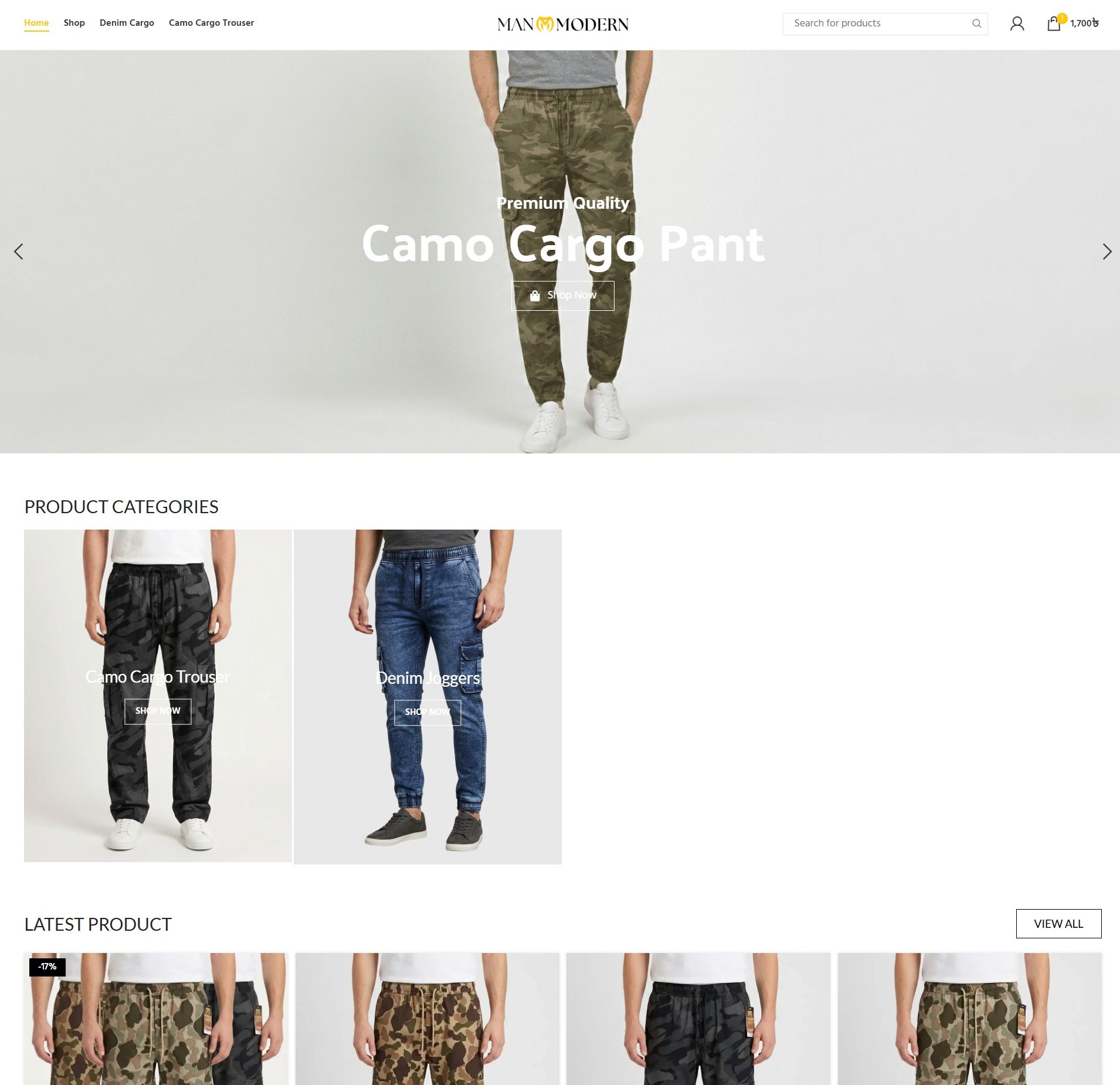 Man Modern Website Portfolio